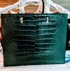 COACH ROGUE IN ALLIGATOR  12 1/4" (L) x 9 3/4" (H) x 5 1/2" (W)